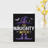 Naughty Halloween Witch Group bijpassende kostuum Kaart (Gele Bloem)