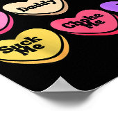 Naughty Heart Candy Daddy Spank Me Adult Humor Cou Poster (Hoek)