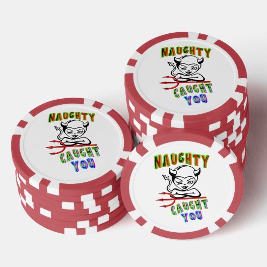 Naughty heeft je gepakt poker chips (Opstapeling)