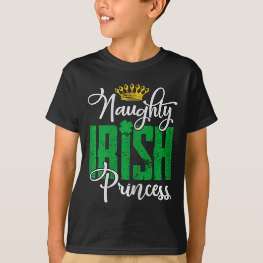 Naughty Irish Princess St Patrick's Day Ierland T-shirt (Voorkant)