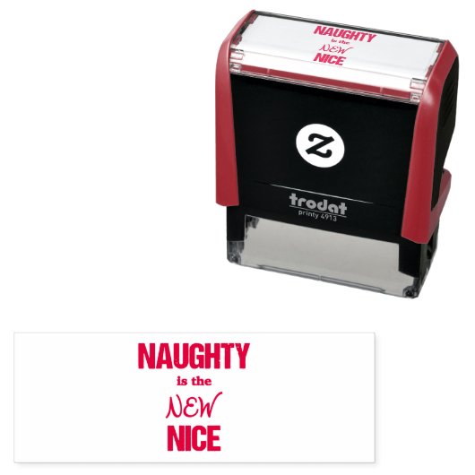 Naughty is de nieuwe fijne kerst in Nice Zelfinktende Stempel (In situ)