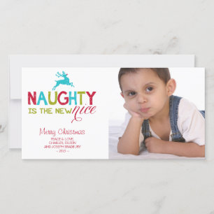 Naughty is de nieuwe kerst van Nice Feestdagenkaart