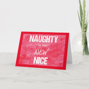 Naughty is de NIEUWE kerstfeestkaart van Nice Feestdagen Kaart