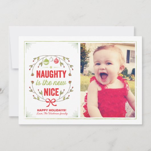 Naughty is de nieuwe kerstvakantie Kaarten (Voorkant)