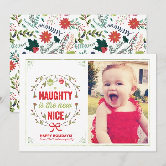 Naughty is de nieuwe kerstvakantie Kaarten (Voorkant / Achterkant)