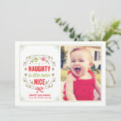 Naughty is de nieuwe kerstvakantie Kaarten (Staand voorkant)