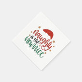 Naughty is de nieuwe leuke kerstman servet (Hoek)