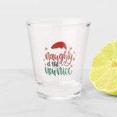 Naughty is de nieuwe leuke kerstman shot glas (Voorkant)
