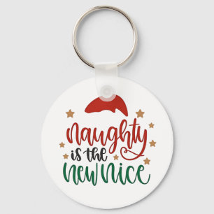 Naughty is de nieuwe leuke kerstman sleutelhanger