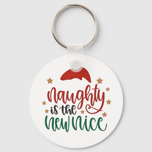 Naughty is de nieuwe leuke kerstman sleutelhanger (Voorkant)