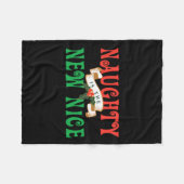Naughty is de nieuwe leuke T Fleece Deken (Voorkant (Horizontaal))
