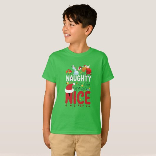 Naughty is de nieuwe leuke t-shirt (Voorkant volledig)