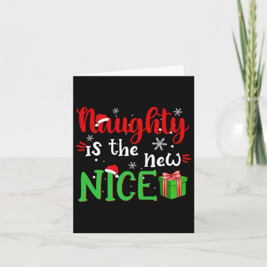 Naughty is de nieuwe mooie kerstman uit Nice Kaart (Voorkant)