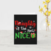Naughty is de nieuwe mooie kerstman uit Nice Kaart (Gele Bloem)