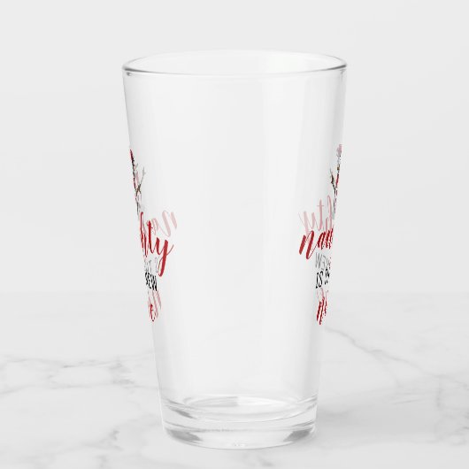 Naughty is de nieuwe Nice Snowman | Kerstmis Glas (Rechts)