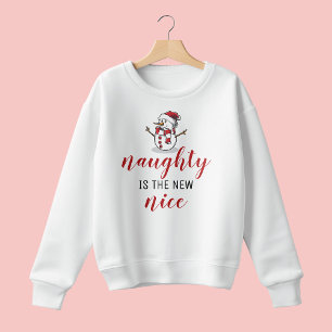 Naughty is de nieuwe Nice Snowman Kerstmis Trui
