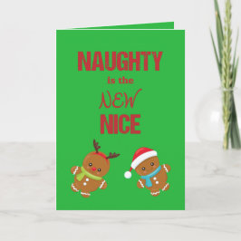 Naughty is het New Nice met Gingerbrood Boys Feestdagen Kaart