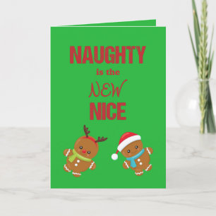 Naughty is het New Nice met Gingerbrood Boys Feestdagen Kaart
