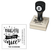 Naughty is het nieuwe aangename adres voor kerstmi rubberstempel (Gestempeld)