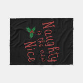Naughty is het nieuwe kerstfeest 1 fleece deken (Voorkant (Horizontaal))