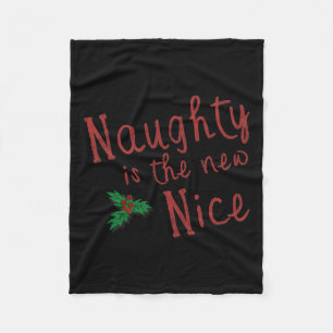 Naughty is het nieuwe kerstfeest 1 fleece deken