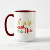Naughty is het nieuwe mooie kerstcadeau van Nice. Mok (Links)