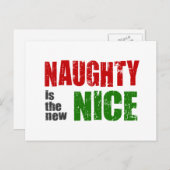 Naughty is het nieuwe Nice Feestdagenkaart (Voorkant / Achterkant)