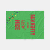 Naughty is het NIEUWE Nice Fleece Deken (Voorkant (Horizontaal))