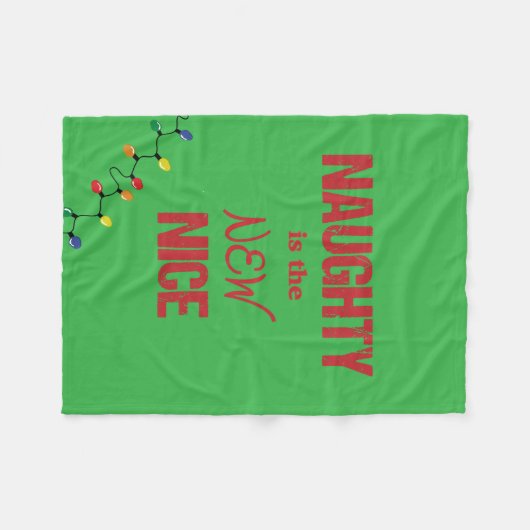 Naughty is het NIEUWE Nice Fleece Deken (Voorkant (Horizontaal))