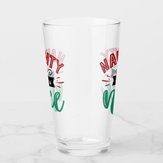 Naughty is het nieuwe Nice | Grappige kerstvakanti Glas (Rechts)
