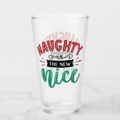 Naughty is het nieuwe Nice | Grappige kerstvakanti Glas (Voorkant)