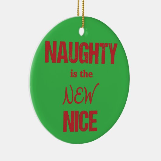 Naughty is het NIEUWE Nice Keramisch Ornament (Rechts)