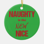 Naughty is het NIEUWE Nice Keramisch Ornament (Voorkant)