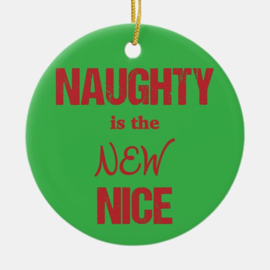 Naughty is het NIEUWE Nice Keramisch Ornament (Voorkant)