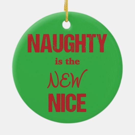 Naughty is het NIEUWE Nice Keramisch Ornament (Achterkant)
