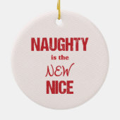 Naughty is het nieuwe Nice Keramisch Ornament (Achterkant)