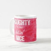 Naughty is het NIEUWE Nice Koffiemok (Voorkant links)