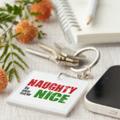 Naughty is het nieuwe Nice Sleutelhanger (Voorkant Rechts)