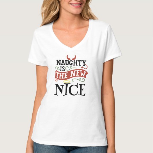 Naughty is het nieuwe Nice T-shirt (Voorkant)