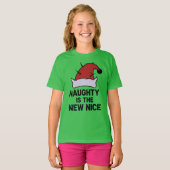 Naughty Is The New Nice, Christmas Rebel Elf T-shirt (Voorkant volledig)