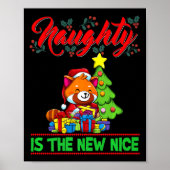 Naughty Is The New Nice Christmas Santa Xmas Premi Poster (Voorkant)