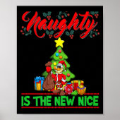 Naughty Is The New Nice Christmas Santa Xmas Premi Poster (Voorkant)