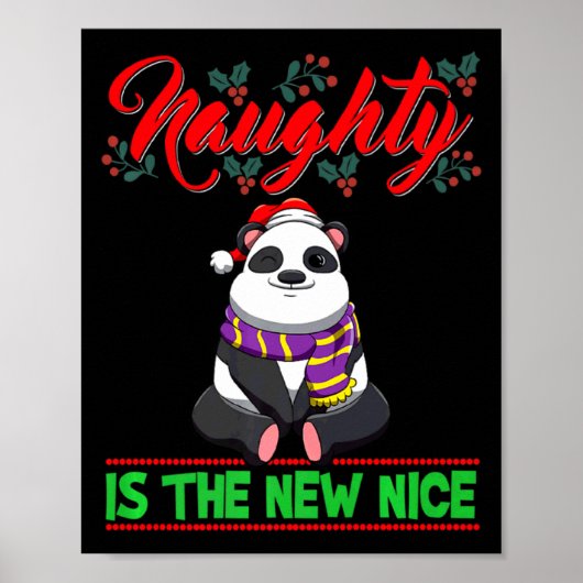 Naughty Is The New Nice Christmas Santa Xmas Premi Poster (Voorkant)