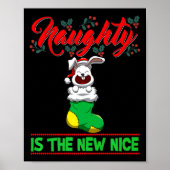 Naughty Is The New Nice Christmas Santa Xmas Premi Poster (Voorkant)
