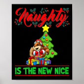 Naughty Is The New Nice Christmas Santa Xmas Premi Poster (Voorkant)