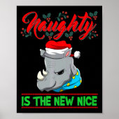 Naughty Is The New Nice Christmas Santa Xmas Premi Poster (Voorkant)