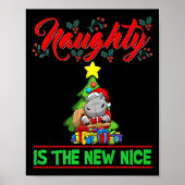 Naughty Is The New Nice Christmas Santa Xmas Premi Poster (Voorkant)