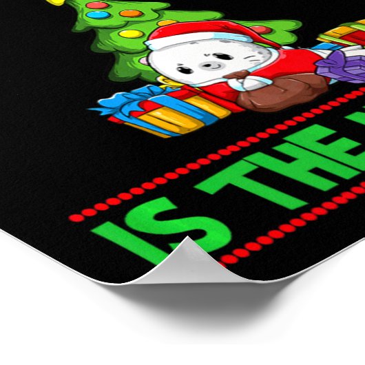 Naughty Is The New Nice Christmas Santa Xmas Premi Poster (Hoek)