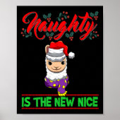 Naughty Is The New Nice Christmas Santa Xmas Premi Poster (Voorkant)