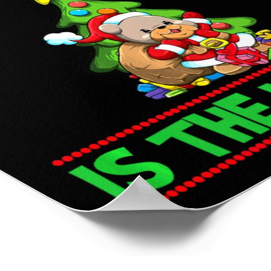 Naughty Is The New Nice Christmas Santa Xmas Premi Poster (Hoek)